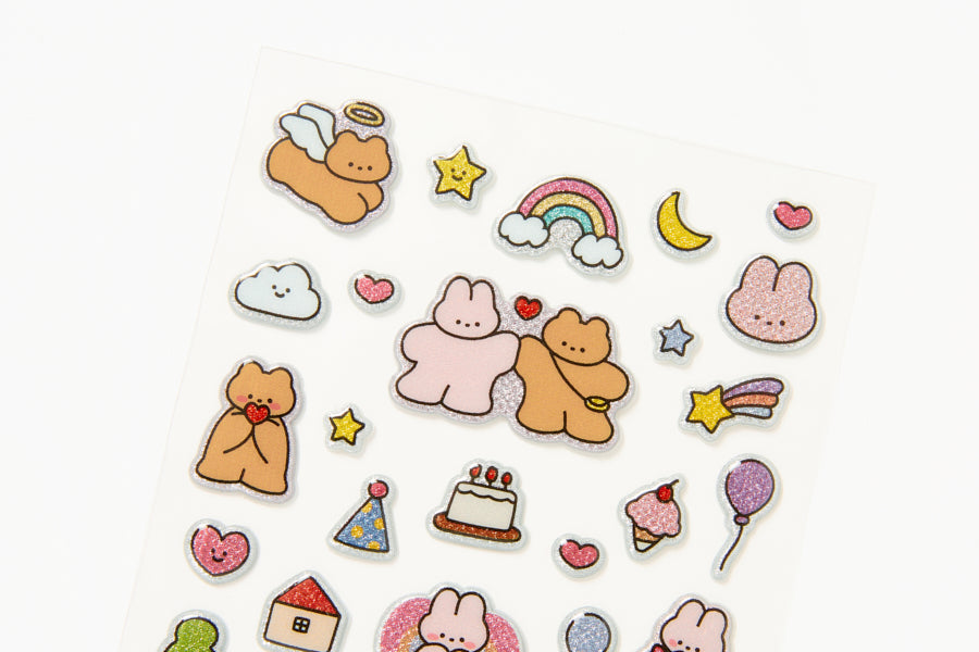 Sticker Soft Rabbit & Bear