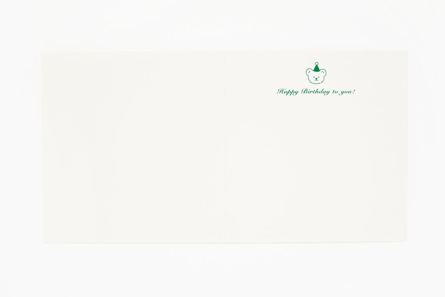 Card 'Happy Birthday' Simple Bear Green
