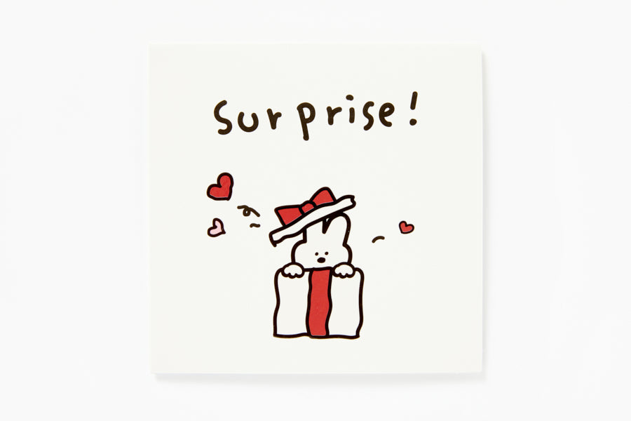 Pop-Up Card 'Surprise' Rabbit Red