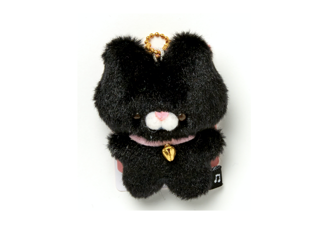Mini Bag Charm Black Cat with Bell