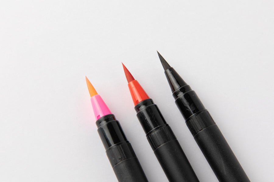 Calligraphy Brush Pen Set Pink