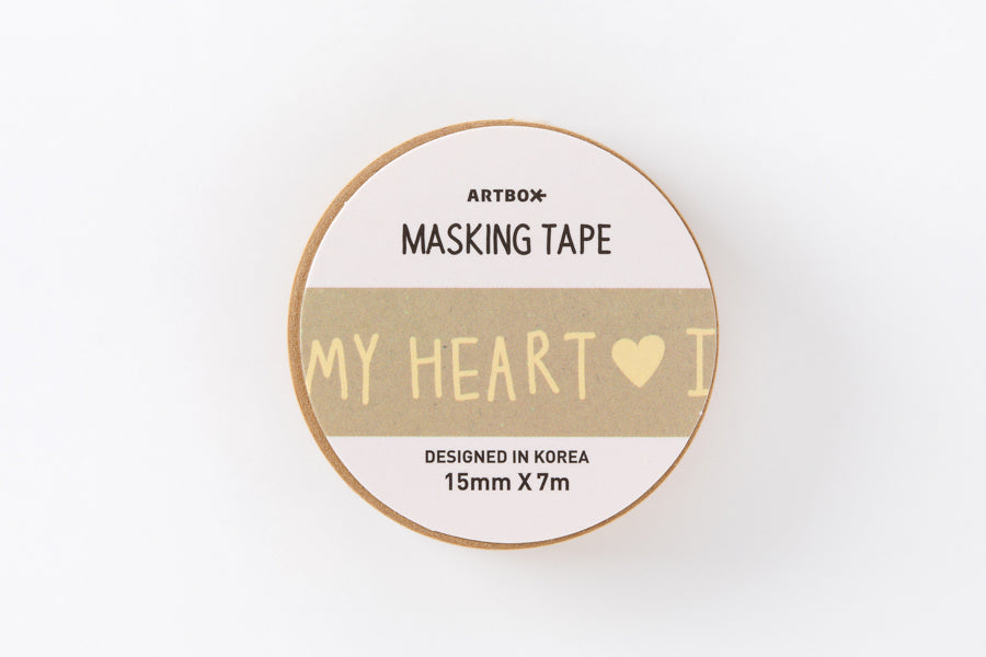 Masking Tape Gold Foil Lettering 15mm