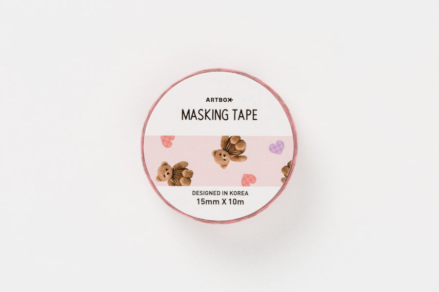 Masking Tape Brown Bear Pink 15mm