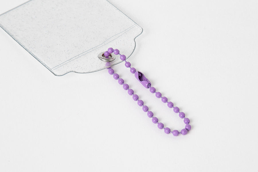 Mini Photo Card Keyring Simple Purple