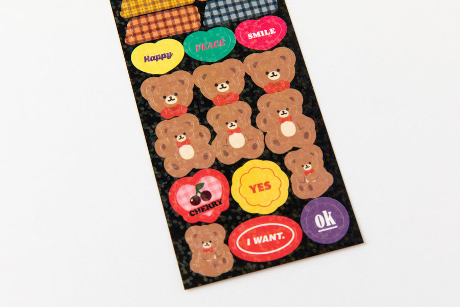 Seal Sticker Ribbon Bear