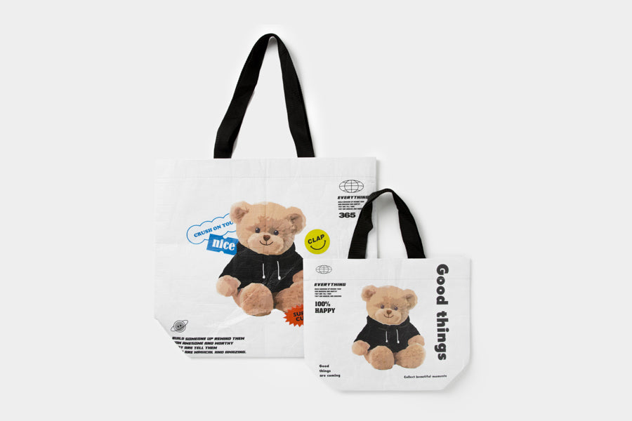 Reusable Tote Bag Teddy Bear M