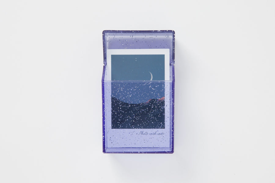 Glitter Photo Card Case Purple