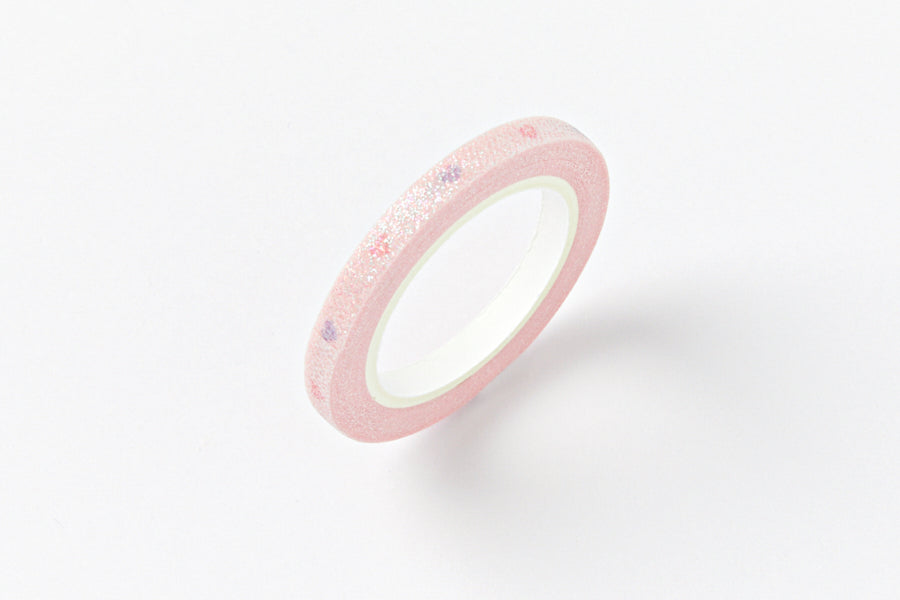 Masking Tape Glitter Heart Pink 5mm