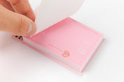 Sticky Memo Pad Pink Heart Locker
