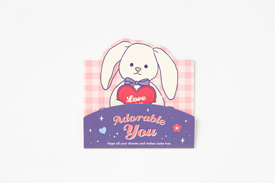 Standing Card Rabbit 'Adorable You'