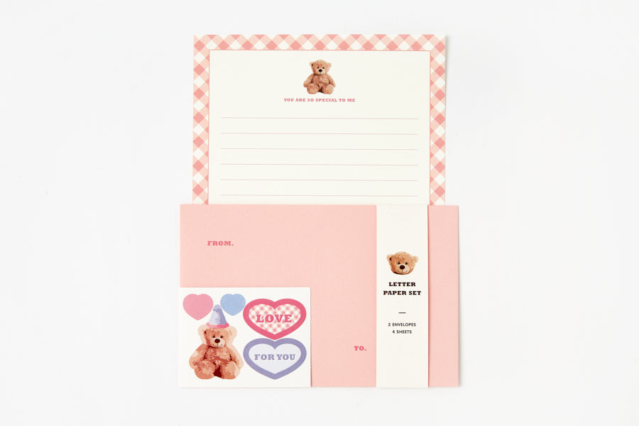 Letter Set 'You Are So Special To Me' Bear Pink
