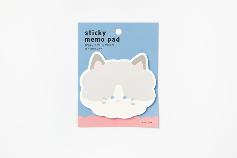 Sticky Memo Pad Cat Face L