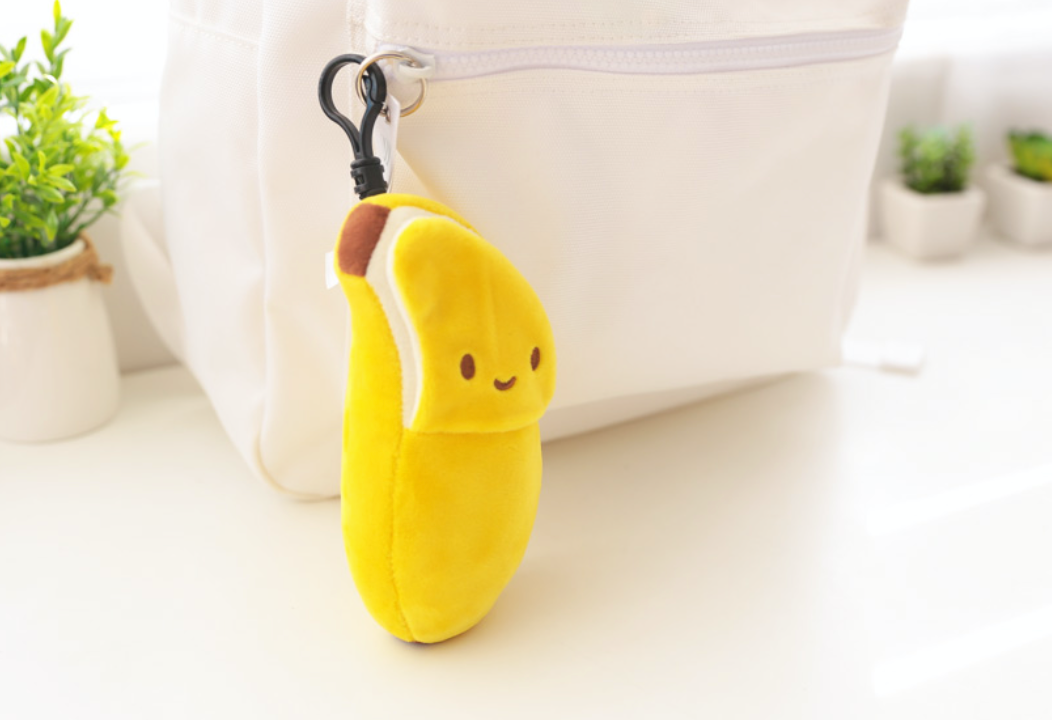 Cotton Food Bag Charm Banana 13cm