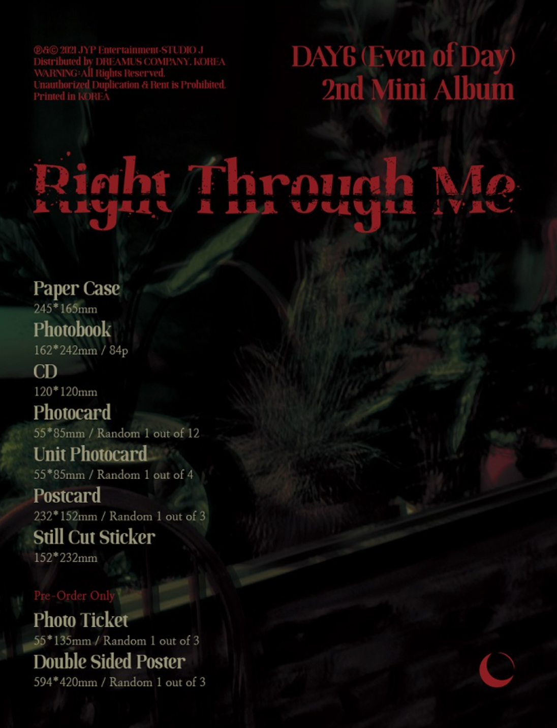 Day6 2nd Mini Album Right Through Me: Even of Day