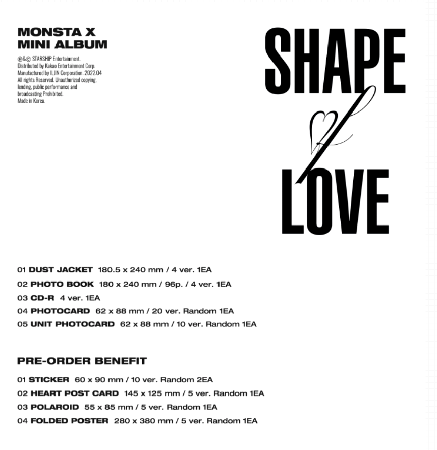 Monsta X Vol.11: Shape of Love