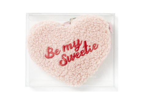 Multi-Use Pouch Fluffy Heart Pink