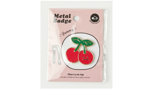 Metal Badge Cherry