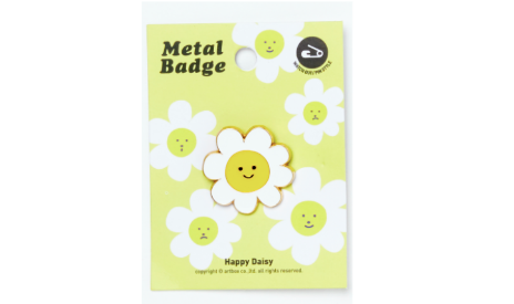 Metal Badge Sun Flower
