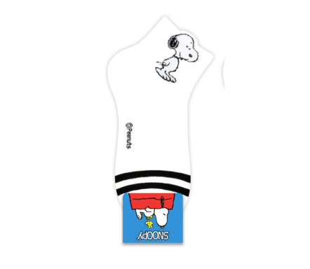 Snoopy Ankle Socks Standing White