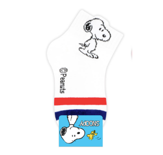 Snoopy Kids Ankle Socks White S