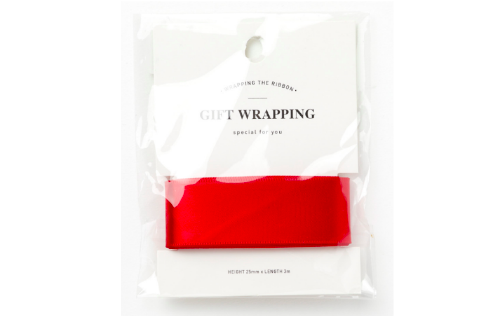 Gift Wrapping Ribbon Deep Red 25mm