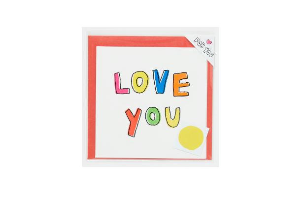 Card "Love you" Red