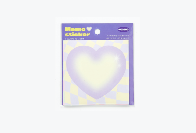 Memo Sticker Purple Heart