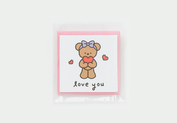 Mini Card "LOVE YOU" Bear