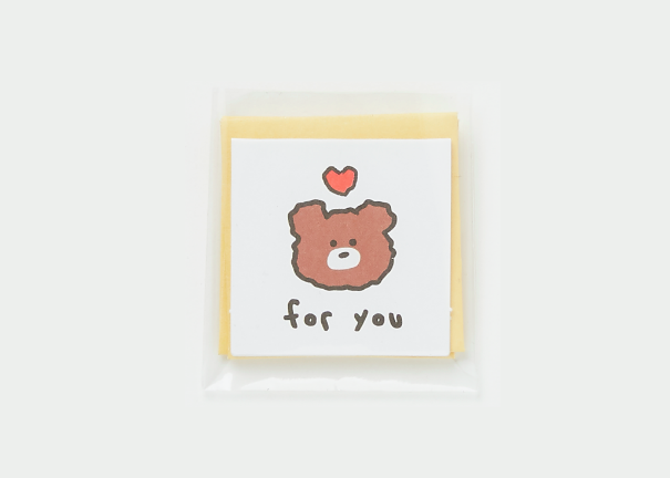 Mini Card "For You" Bear Yellow