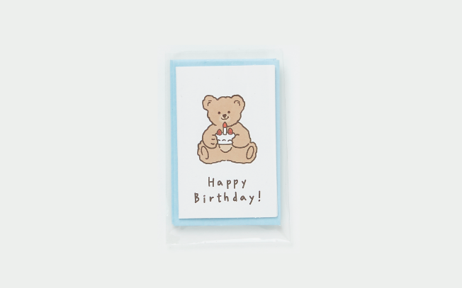 Mini Card "Happy Birthday" Light Blue