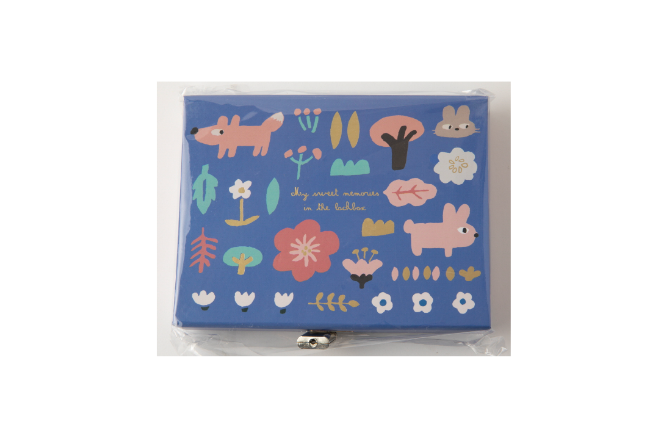 Gift Box with Lock Animal Blue