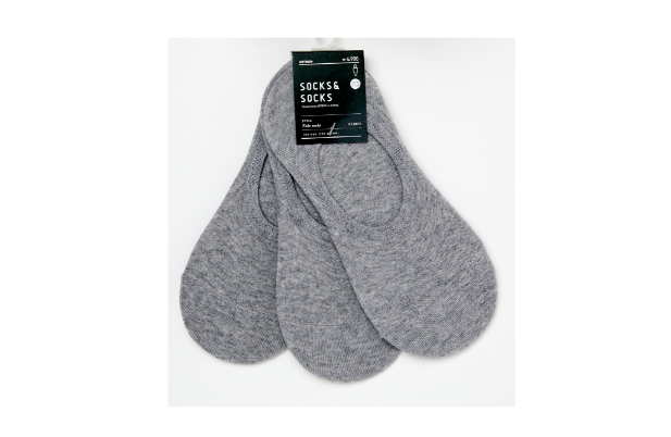 Fake Socks Set 3P Men Grey