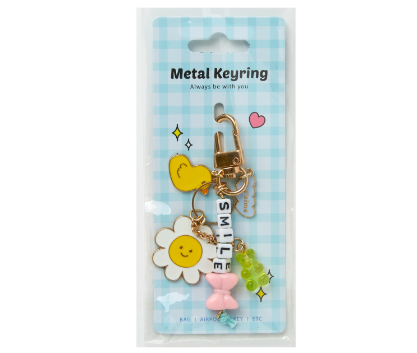 Metal Keyring Daisy