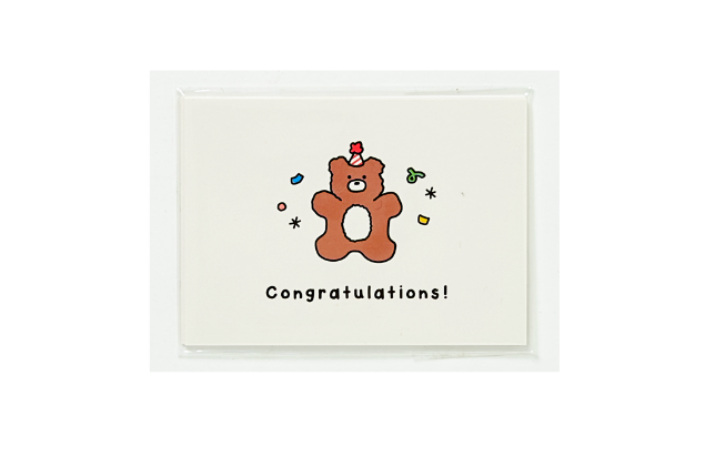 Invitation Card 'Congratulation' Hat Bear