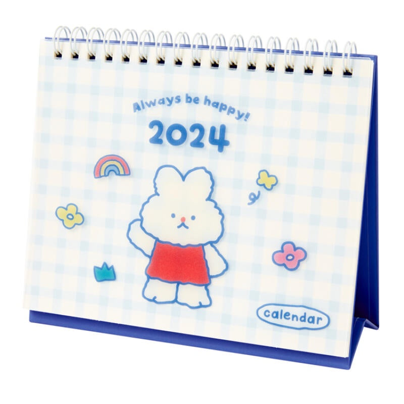 2024 Calendar Check Rabbit Blue