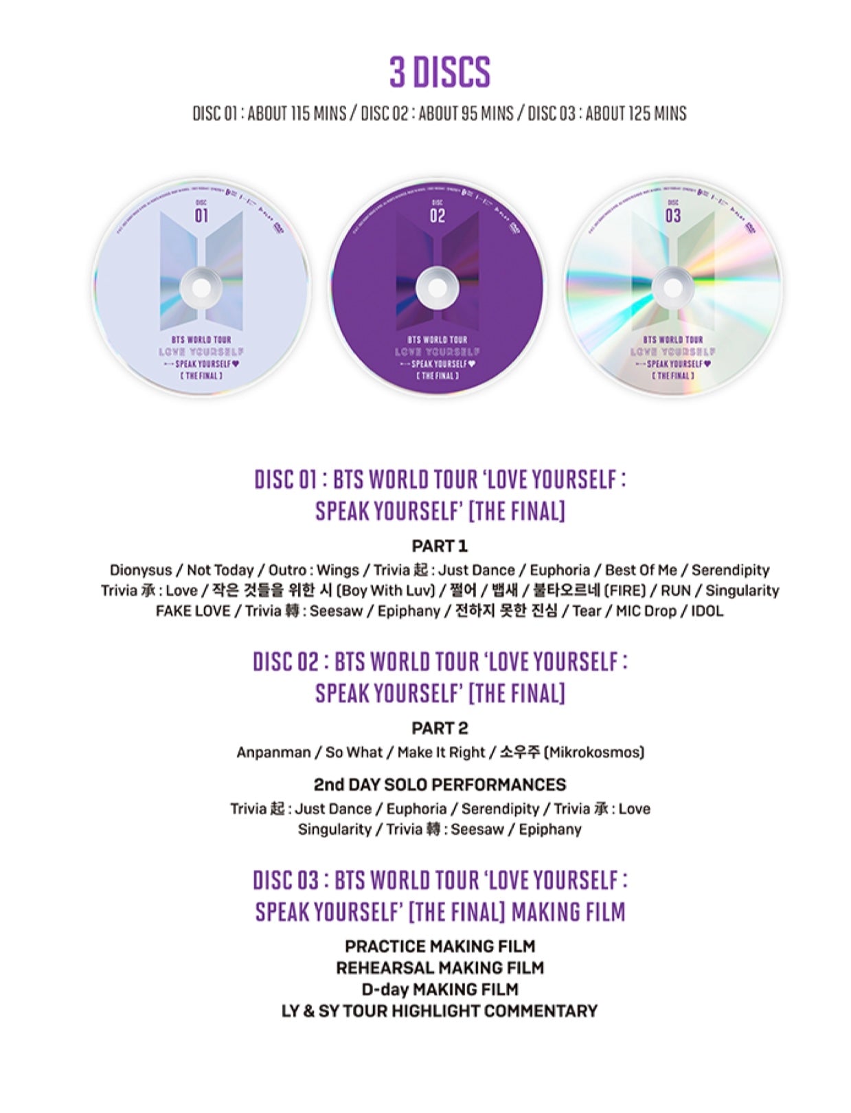 BTS World Tour 'Love Yourself': Speak Yourself - The Final [DVD] Weverse Ver.