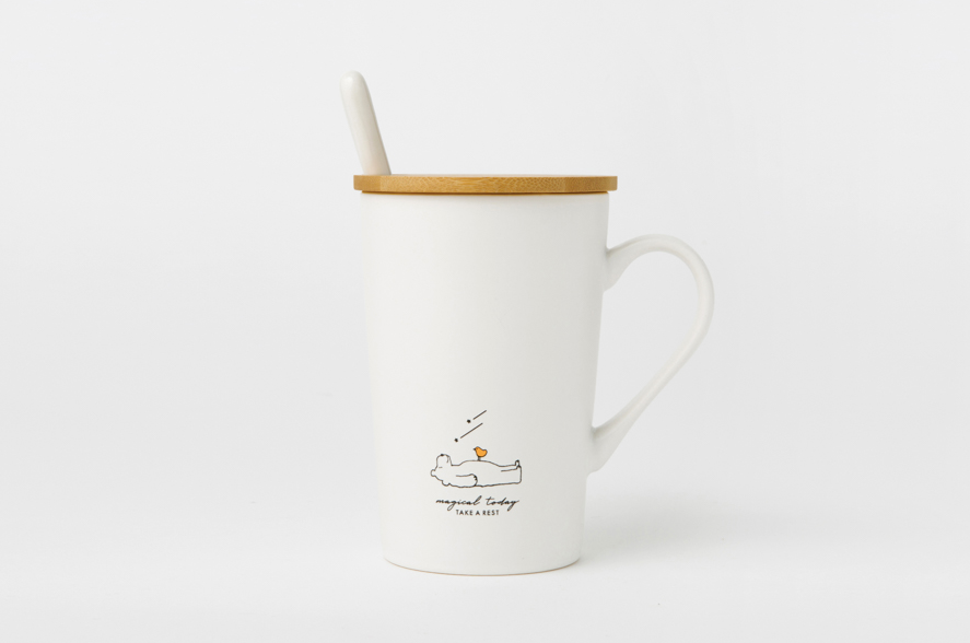 Mug with Lid & Spoon Sleeping Bear 440ML